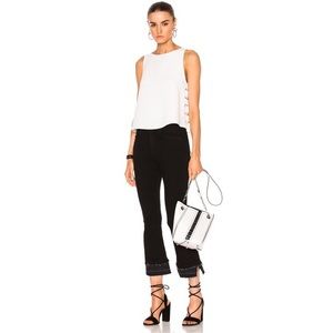 RAG & BONE coal double hem crop flare jeans